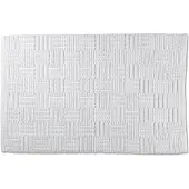 Unyqoos Witte katoenen badmat met antislip en wasbaar voor vloerverwarming