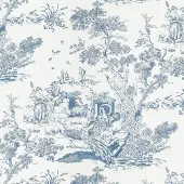 Unyqoos Zelfklevend blauw-wit behang met dierenmotief voor diverse interieurtoepassingen