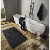 Unyqoos Luxe badkamer mat met 3D steenpatroon voor een stijlvol interieur