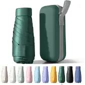 Unyqoos Draagbare compacte paraplu met UV-bescherming en capsulehoes voor reizigers