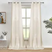 Unyqoos Stijlvolle halftransparante beige gordijnen voor woonkamer en slaapkamer