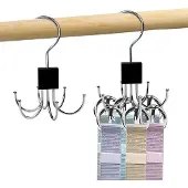 Unyqoos Ruimtebesparende draaibare riem- en accessoirehanger voor kledingkasten