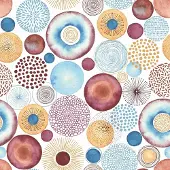 Unyqoos Waterdichte, zelfklevende vinylbehangrol met abstract cirkelpatroon