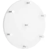 Unyqoos Moderne wandkapstok met chroom knoppen en hoogglans wit MDF ontwerp