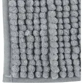Unyqoos Zachte en comfortabele badmat van microvezel in lichtgrijs chenille design