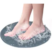 Unyqoos Grijze siliconen massagemat voor douche met antislip en ontspanning