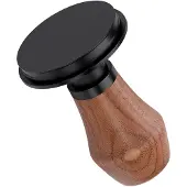 Unyqoos Espresso Tamper 51 mm met Klikmechanisme en Walnotenhouten Handvat
