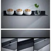 Unyqoos Wandgemonteerd zwevend metalen rek voor badkamer met ruimtebesparing