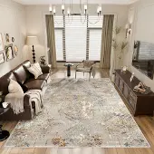 Unyqoos Zacht en Wasbaar Geometrisch Vloerkleed voor Woonkamer en Kantoor