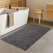 Unyqoos Stijlvolle antislip badmat met golvend 3D-patroon en zachte touch