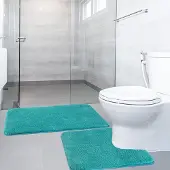 Unyqoos Twee-delige badmatset met antislip en zachte microvezel voor elke badkamer