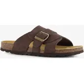 Hush puppies suède dames bio slippers bruin maat 42