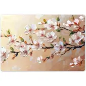 Unyqoos Set van 6 afwasbare placemats met schilderachtig bloemenontwerp in roze
