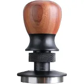 Unyqoos Professionele 51 mm espresso tamper met walnootgreep en instelbare diepte