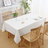 Unyqoos Waterafstotend tafelkleed met linnenlook en flanellen rug voor elke gelegenheid