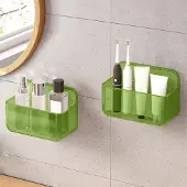 Unyqoos Transparante zelfklevende doucheplanken set voor georganiseerde badkamer en keuken
