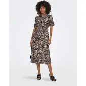 ONLY Jurk 'ONLAris' beige / bruin / zwart