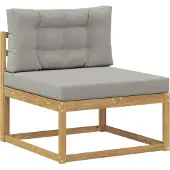 vidaXL Buiten bank set 4 st Wit en Lichtgrijs Polyester