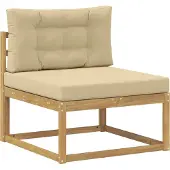 vidaXL Buiten bank set 4 st Wit en Beige Polyester