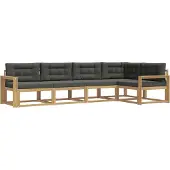 vidaXL Buiten bank set 4 st Wit en antracietkleurig Polyester