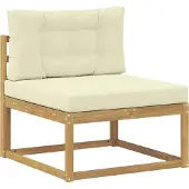 vidaXL Buiten bank set 8 st Wit en crèmekleurig