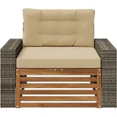 vidaXL Buiten Midden Sofa Naturel