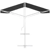 vidaXL Vrijstaande luifel 5 x 3 m Polyester Antraciet