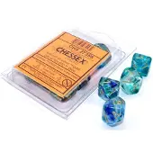 Chessex Nevel oceaan/goud Luminarium D10 Dobbelsteenset (10 stuks)