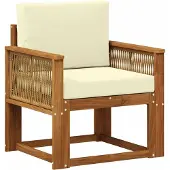 vidaXL Buiten Midden Sofa Massief Acacia Hout Naturel