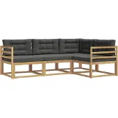 vidaXL Buiten bank set 3 st Wit en antracietkleurig Polyester