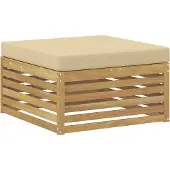 vidaXL Buiten Voetenbank Massief Acacia Hout Wit