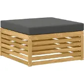 vidaXL Buiten Voetenbank Massief Acacia Hout Wit
