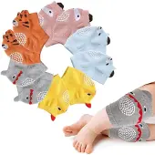Unyqoos Veilige en Zachte Kruipkniebeschermers met Antislip Sokken voor Kinderen