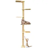 Unyqoos Veelzijdige kattenklimwand met verstelbare hoogtes en sisaltouwen