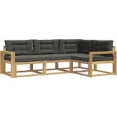 vidaXL Buiten bank set 3 st Wit en antracietkleurig Polyester