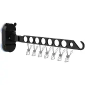 Unyqoos Opvouwbare kledinghanger met sterke zuignap voor compacte droogoplossing