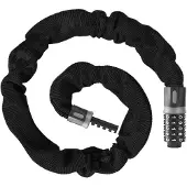 Unyqoos fietsslot – 5-cijferige code, 120 cm robuuste ketting van gelegeerd staal, nylon hoes, geschikt voor fiets, motor en scooter