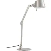 LUCANDE Bureaulamp Silka, alu / grijs / zink, Woon-/ Eetkamer, metaal, Modern, bureaulamp