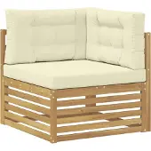 vidaXL Buitenhoekbank Massief Acacia Hout Wit