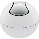 Unyqoos Compacte en stijlvolle afvalemmer met klapdeksel voor keuken en badkamer