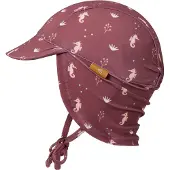 Fresk UV 50+ Zonnehoed voor kinderen 86 – Beschermende Reishoed – Hoofdbescherming Meisjes - Roze - Seahorse