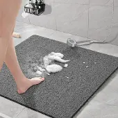 Unyqoos Antislip Douchemat met Sneldrogend Luffa-ontwerp voor Veilig Douchen