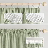 Unyqoos Moderne semi-transparante linnenlook gordijnen voor elke kamer