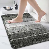 Unyqoos Zachte en Antislip Badmat voor Douche en Badkamer in Donkergrijs