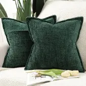 Unyqoos Set van twee elegante chenille kussenslopen voor woonkamer en slaapkamer