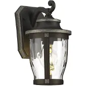 LINDBY Wandlamp buiten Philody, dimbaar, bruin / roest, Aluminium, Antiek, Wandlamp buiten