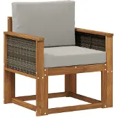 vidaXL Buiten Midden Sofa Massief Acacia Hout Naturel