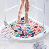 Unyqoos Veilige en comfortabele antislip douchemat met afvoergaten en massagefunctie