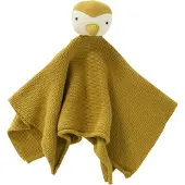 Fresk Knuffeldoekje – Tutpoppetje - Kraamcadeau voor Jongens en Meisjes - Baby Cadeau - Mosterd - Pinguin