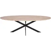 Starfurn Eettafel Ferris - Ovaal Naturel Eikenhout - 210x100x76cm